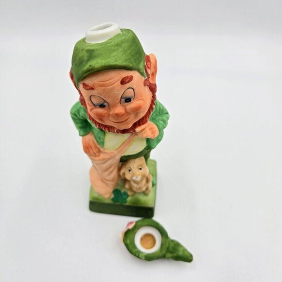 Mr. Lucky Leprechaun Hoffman Decanter Mr. Sandman 1975 Distilling Empty Read - Picture 10 of 13